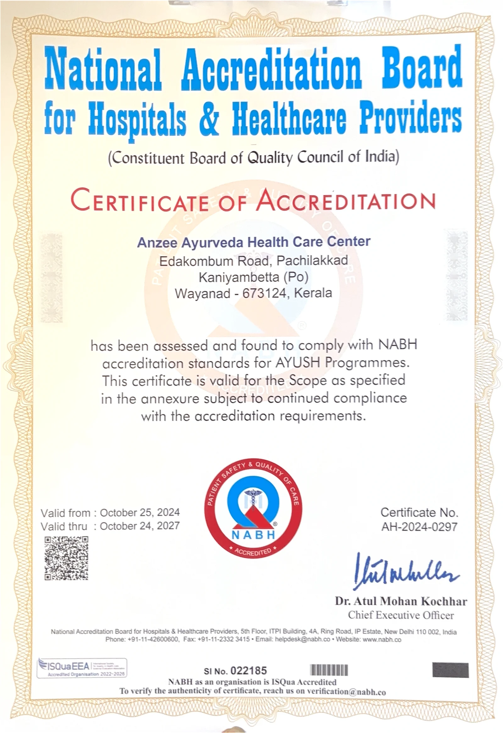 National Accreditation Board certification