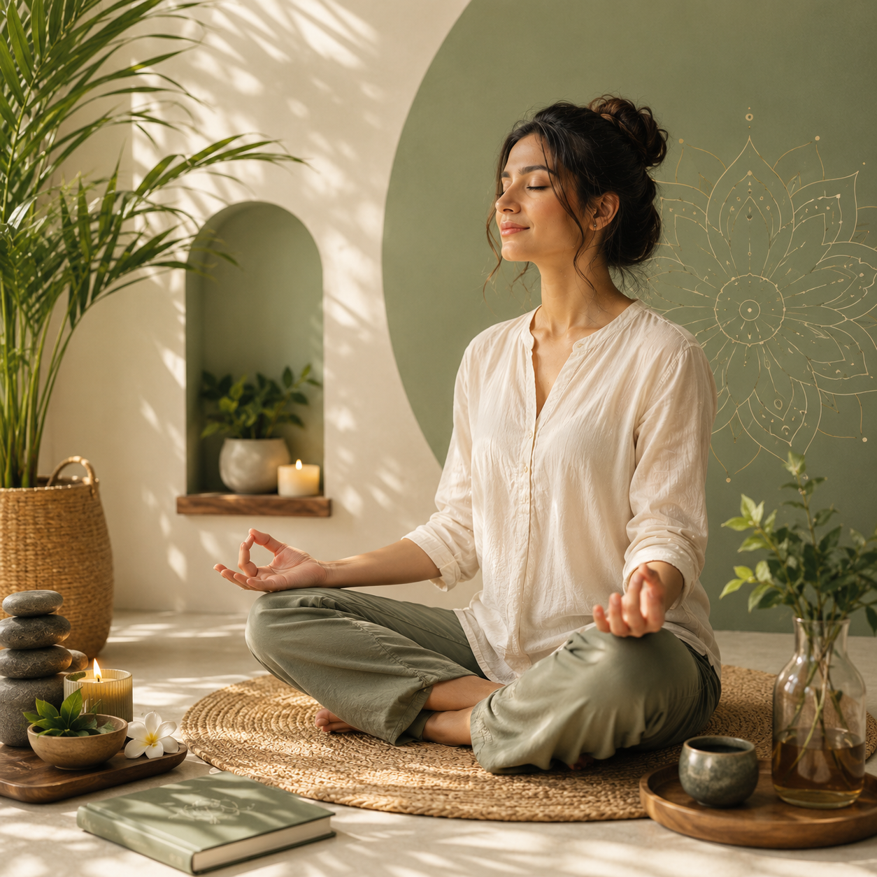 Gyan Mudra hand gesture, thumb and index finger touching
